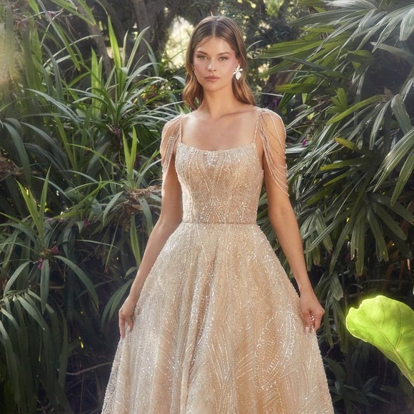NEW LONG BALL GOWN EMBROIDERED SEQUIN SLEEVELESS OFF THE SHOULDER DRESS AL A1112 - Picture 1 of 6